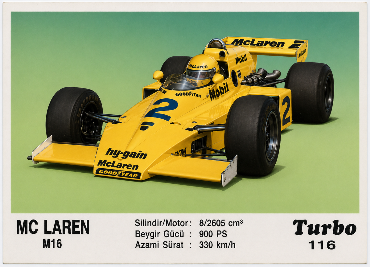 Вкладыш №116 — McLaren M16, восстановленное изображение
