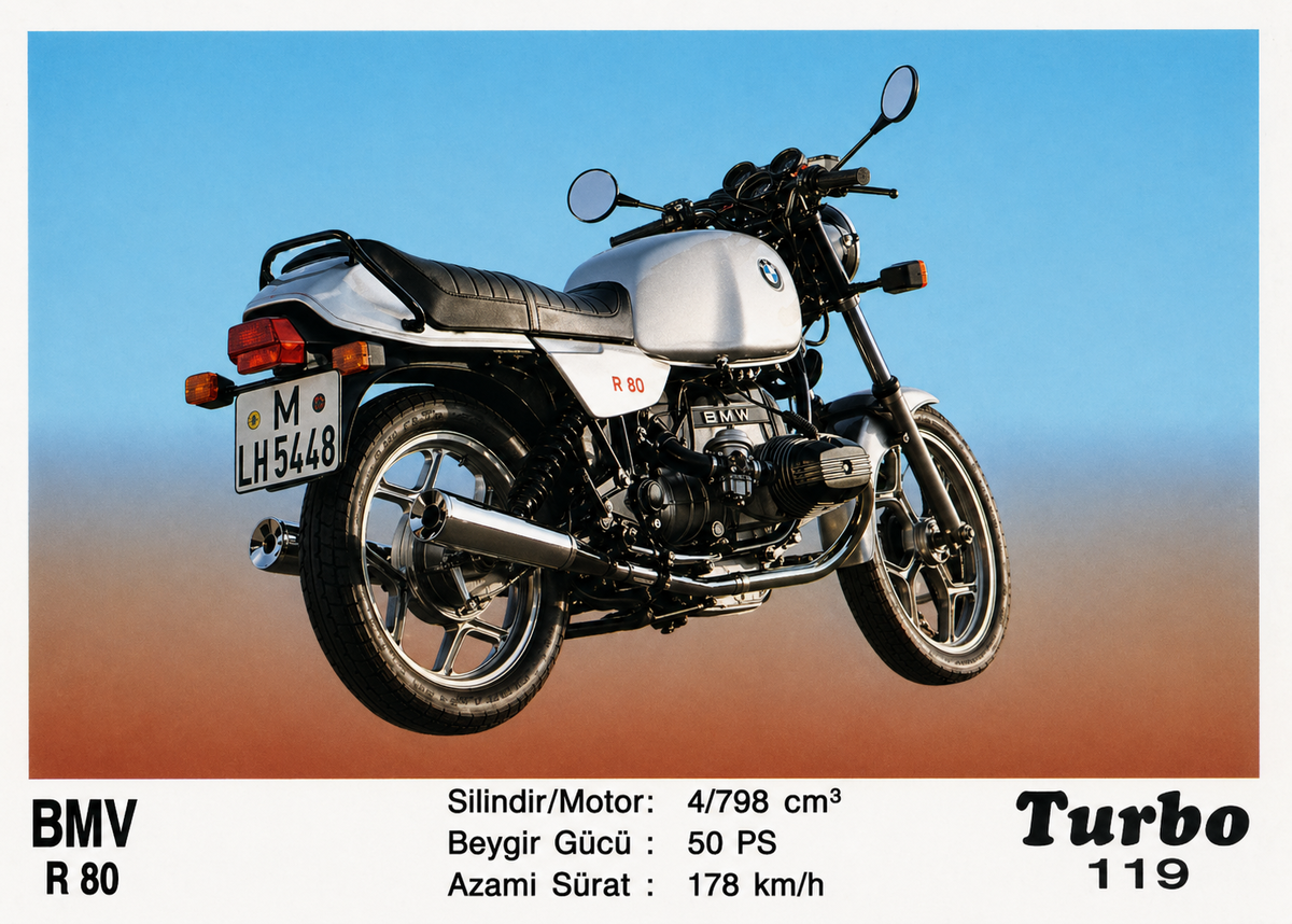 Вкладыш №119 — BMW R80, восстановленное изображение