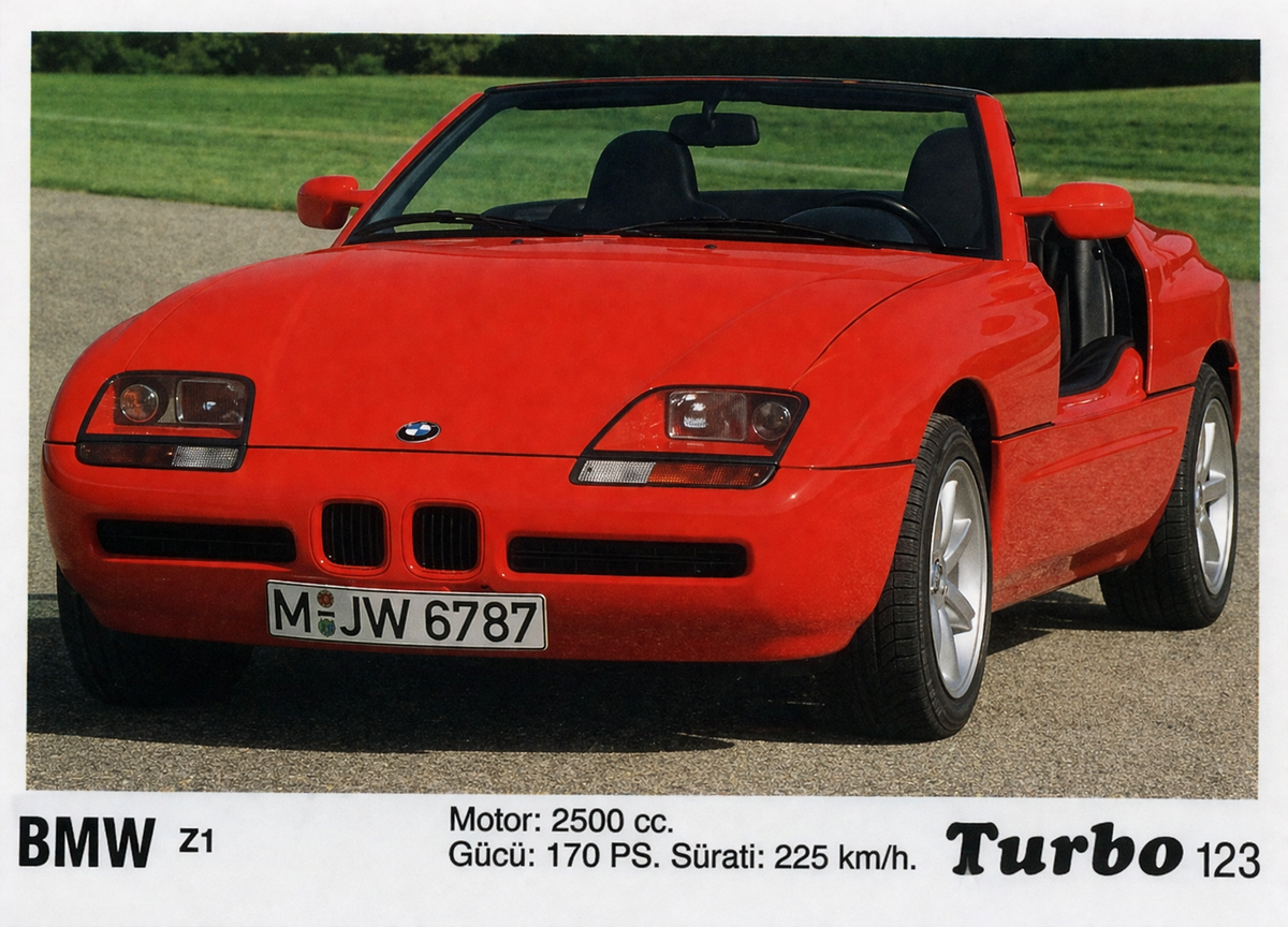 Вкладыш №123 — BMW Z1, восстановленное изображение