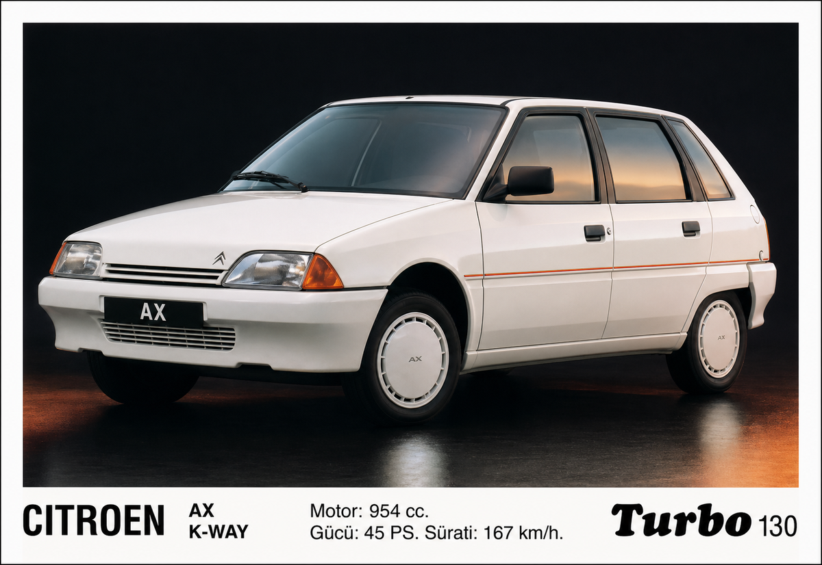 Вкладыш №130 — Citroën AX K-Way, восстановленное изображение