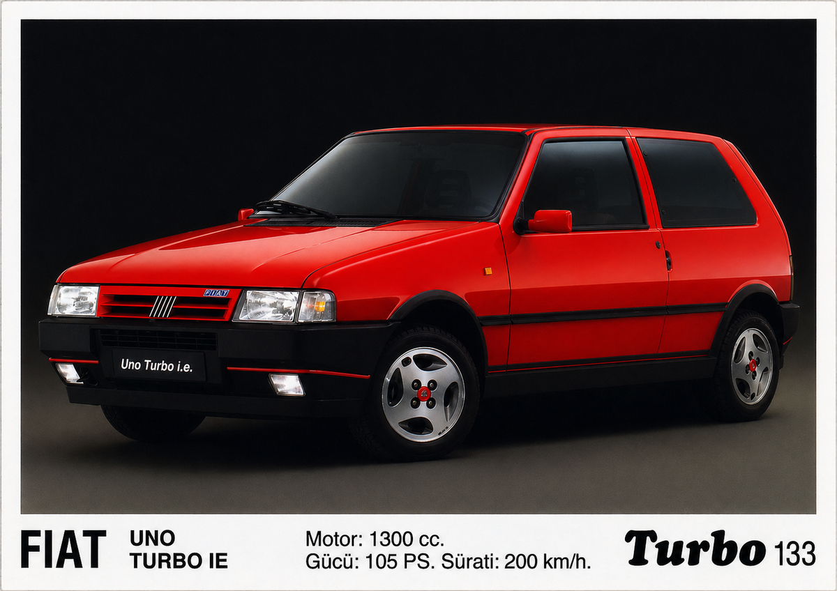 Вкладыш №133 — FIAT Uno Turbo i.e., восстановленное изображение