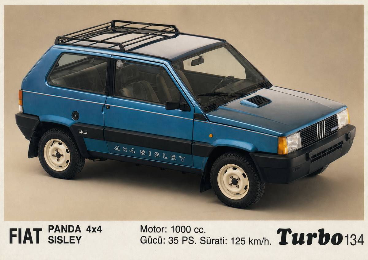 Вкладыш №134 — FIAT Panda 4×4 Sisley, восстановленное изображение