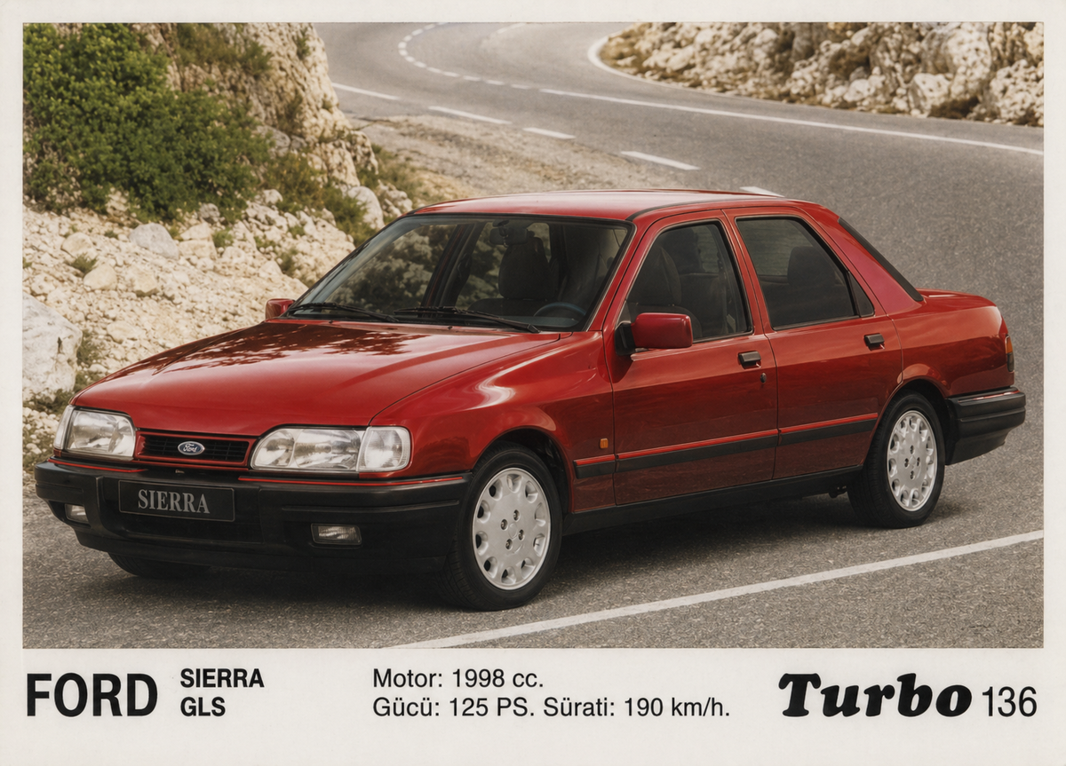 Вкладыш №136 — Ford Sierra GLS, восстановленное изображение