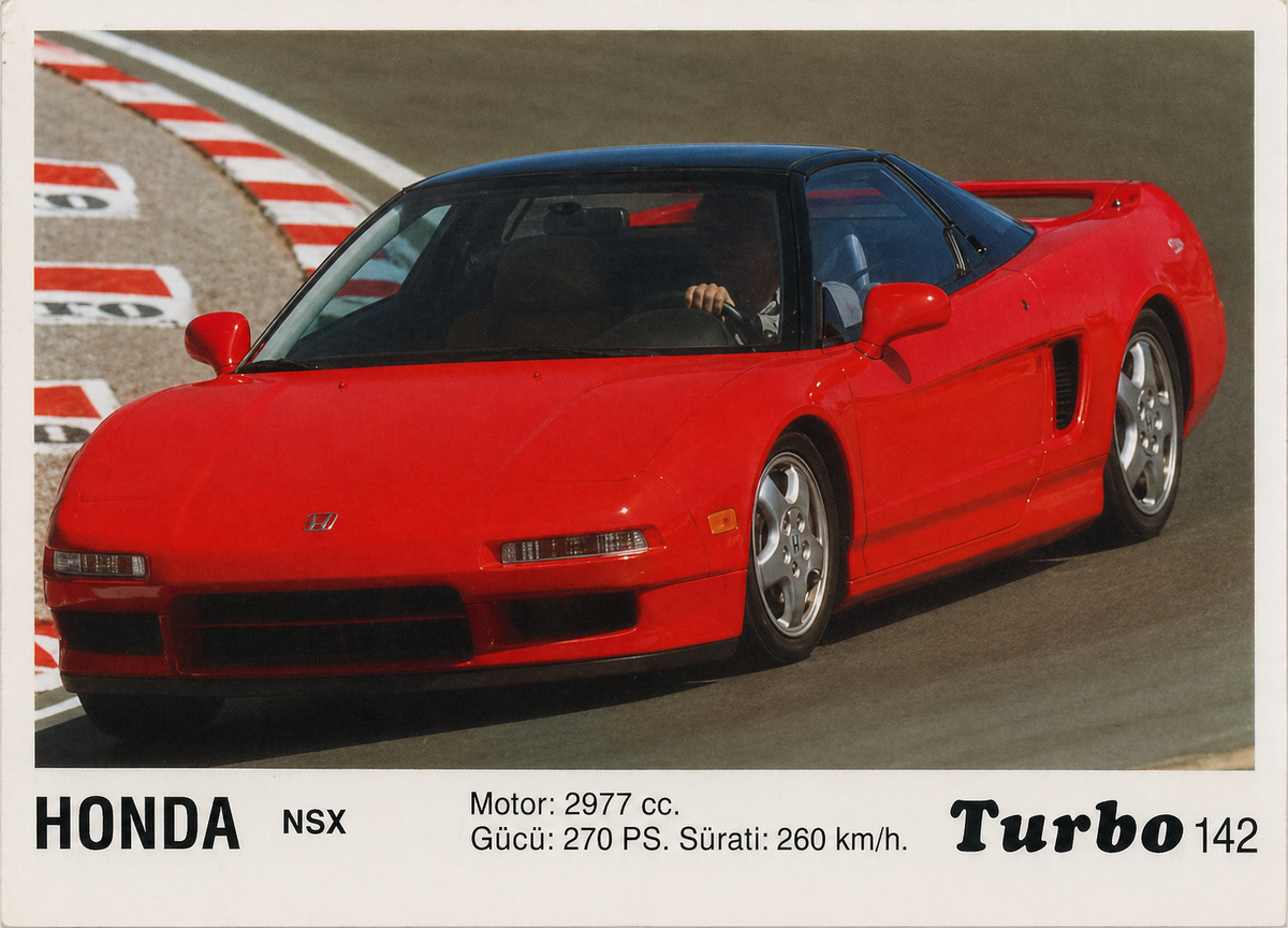 Вкладыш №142 — Honda NSX, восстановленное изображение