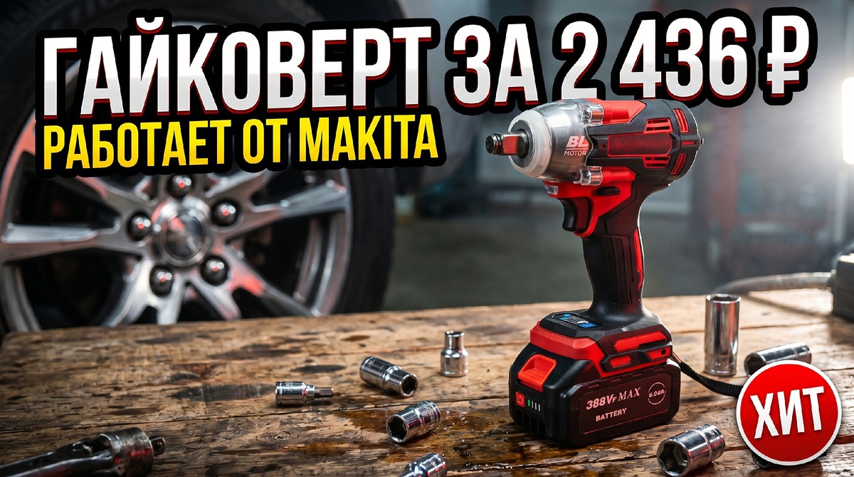 гайковерт JAUHI с моментом затяжки 520 Н·м