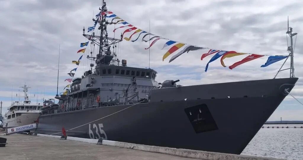 ОСК передала Военно-Морскому Флоту России новейший корабль противоминной обороны «Полярный»