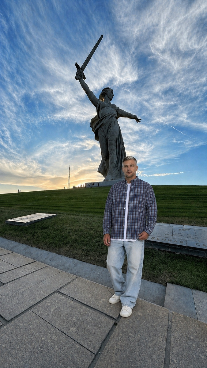 На фото рубашка ZENZE PALERMO, Мамаев курган Волгоград