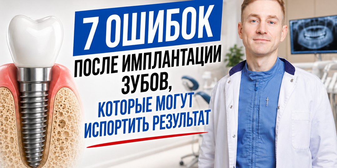 7 ошибок после имплантации зубов, которые могут испортить результат