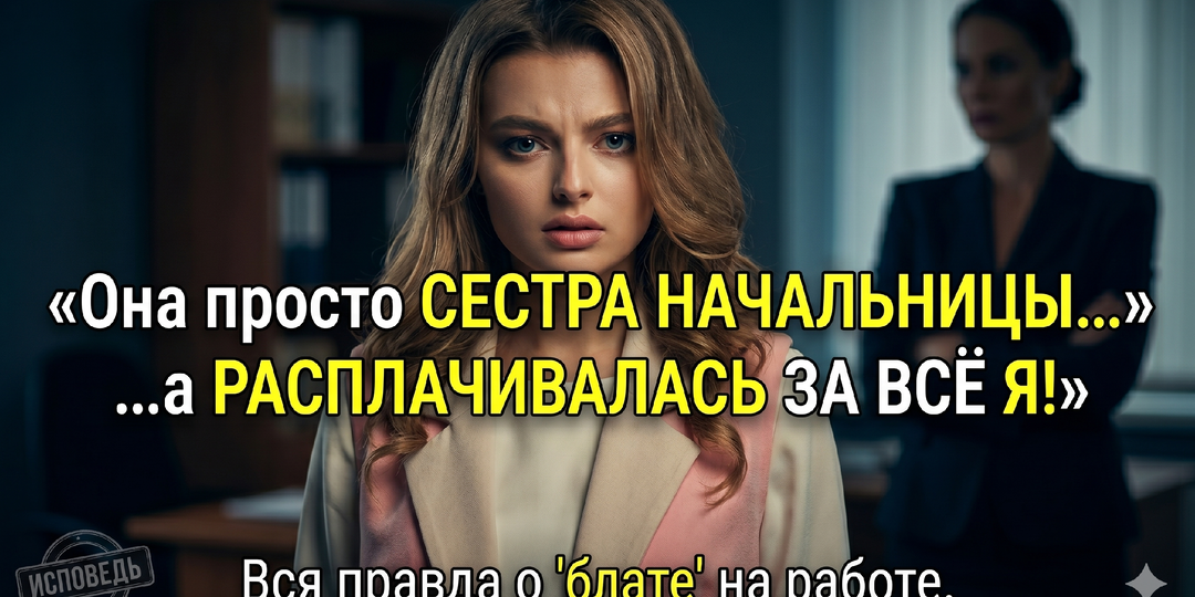 "Она просто сестра начальницы… А расплачивалась я": история, после которой вы по-другому посмотрите на “блат” на работе