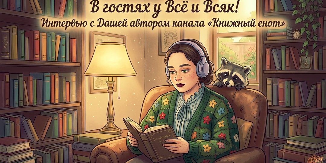 В гостях у Всё и Всяк! Второй гость — Даша, автор канала «Книжный енот»