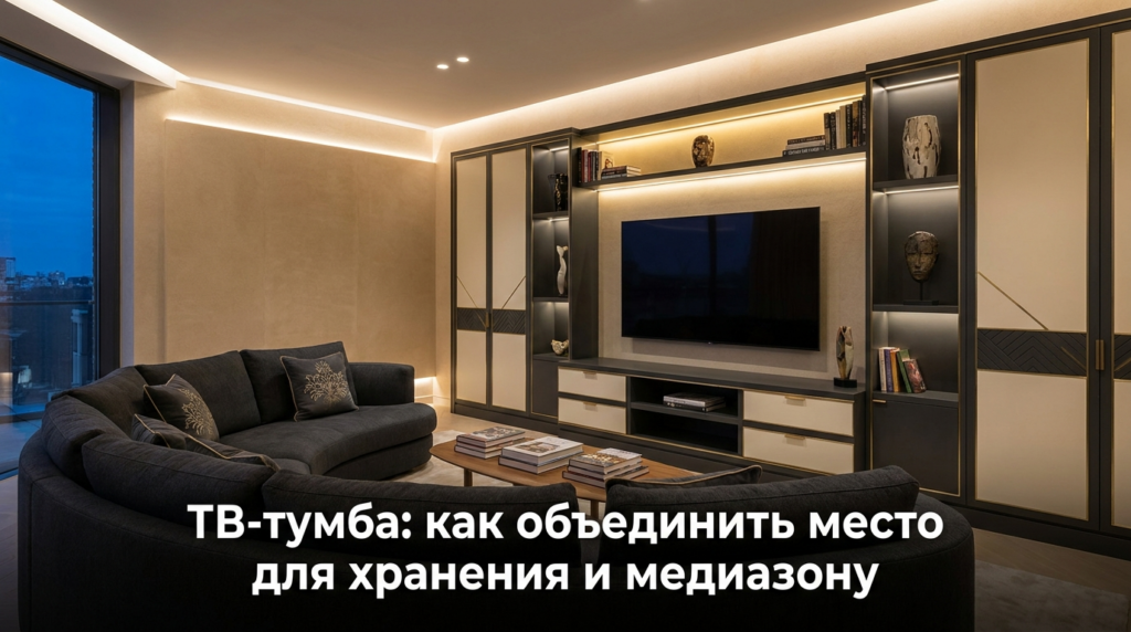    Идеальный баланс между практичным хранением и стильным оформлением ТВ-зоны. MDKUHNY