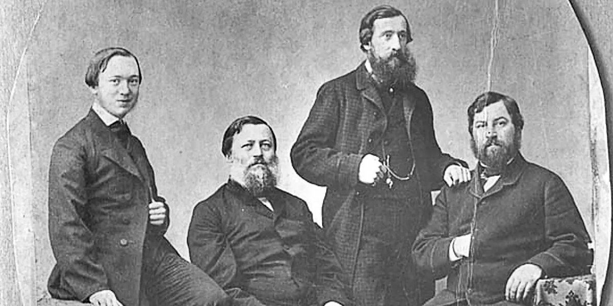 1860 е годы. Абрам Абрамович, Тимофей Саввич, Иван Захарович и Викула Елисеевич Морозовы. Начало 1860-х годов