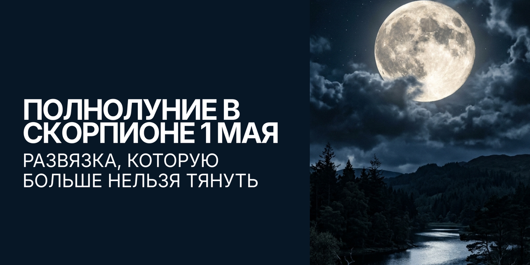 Полнолуние в Скорпионе 1 мая: развязка, которую больше нельзя тянуть