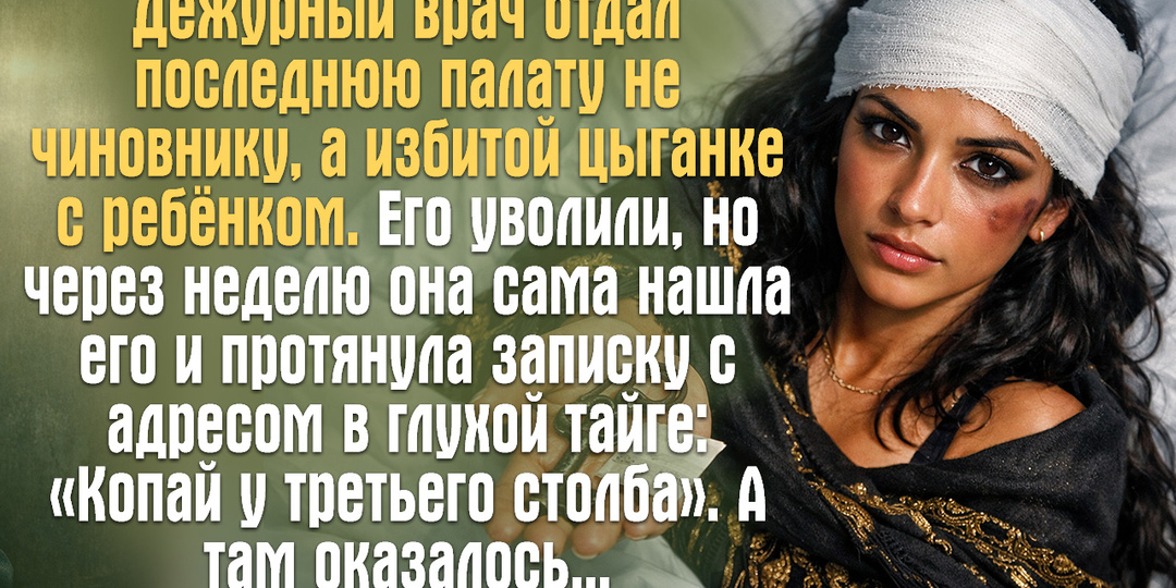 Дежурный врач отдал последнюю палату не чиновнику, а цыганке с ребёнком.