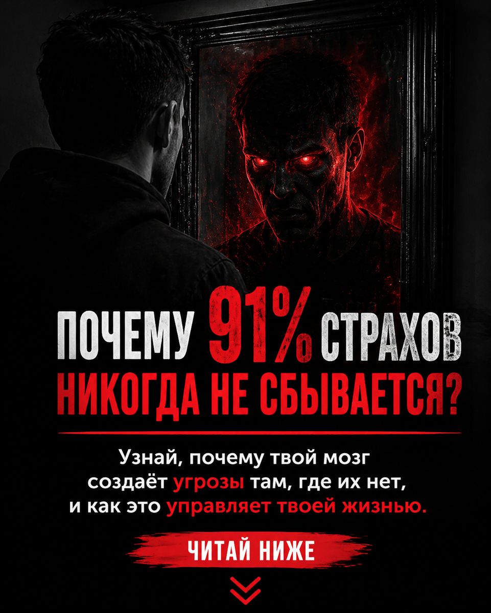Почему условные 91% страхов – это просто выдуманные сценарии, которые в реальности ничего не стоят? 