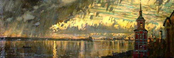 Абакумов. Уходят тучи. Великий Устюг. 1997.