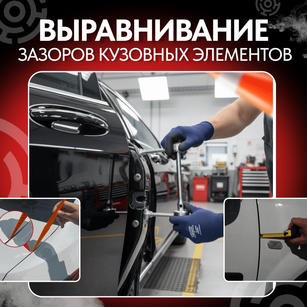 Выравнивание зазоров кузовных элементов автомобиля  в  "Автосервисе Core12"