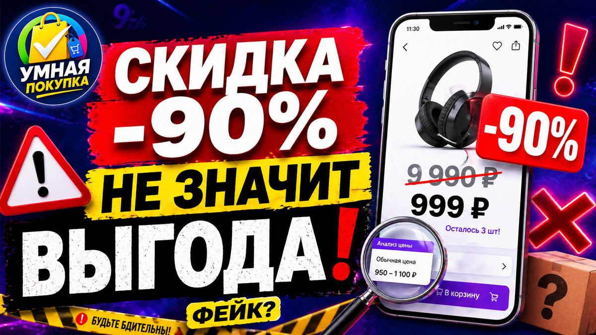 Почему скидка -90% почти никогда не означает реальную выгоду