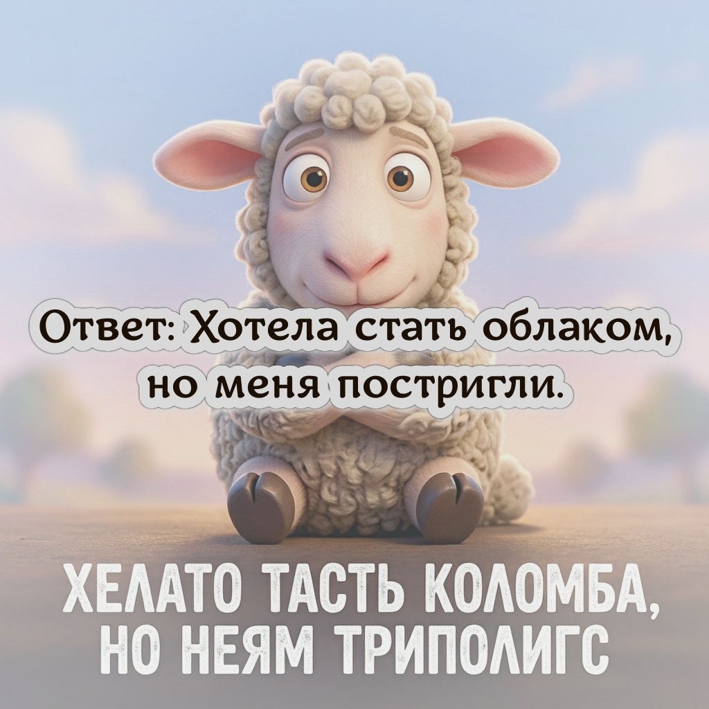 Хотела стать облаком, но меня постригли.