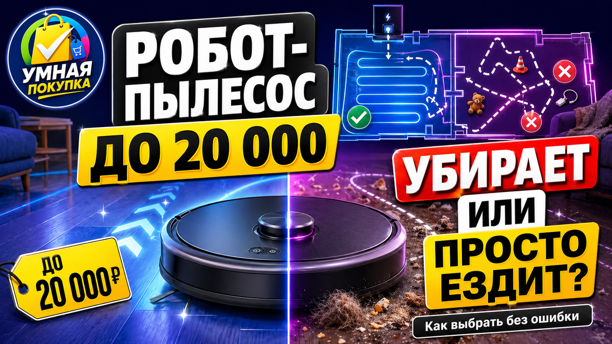 Робот-пылесос до 20 000: почему одни убирают, а другие просто ездят по квартире