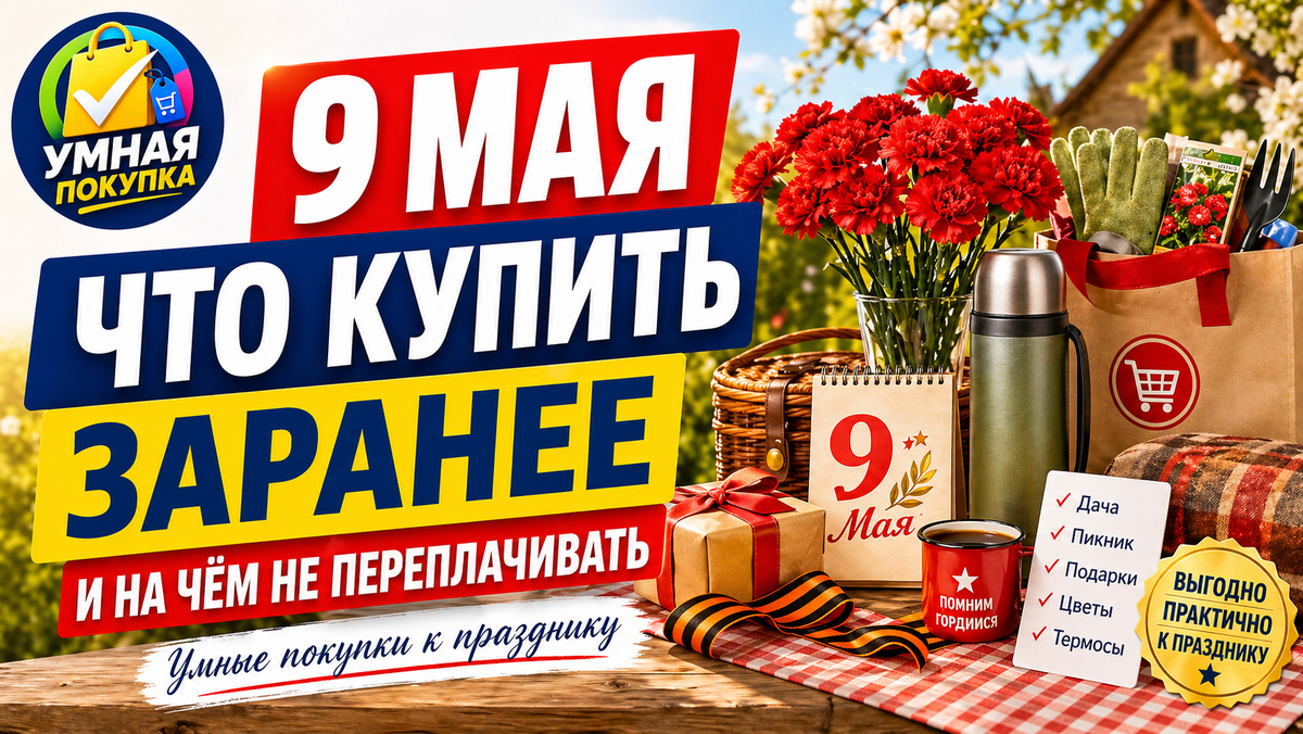 9 мая без лишней суеты: что купить заранее, а на чём лучше не переплачивать