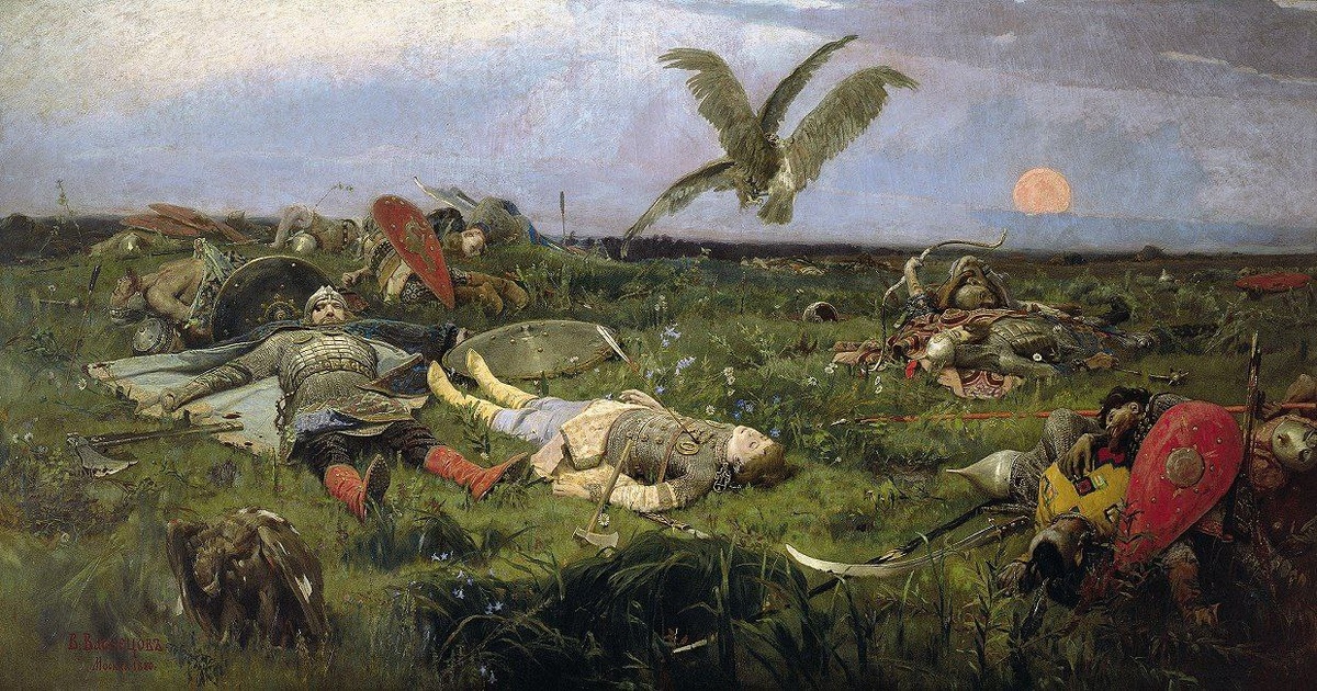 Виктор Васнецов. 'После побоища Игоря Святославича с половцами'. 1880 Холст, масло. Третьяковская галерея, Москва