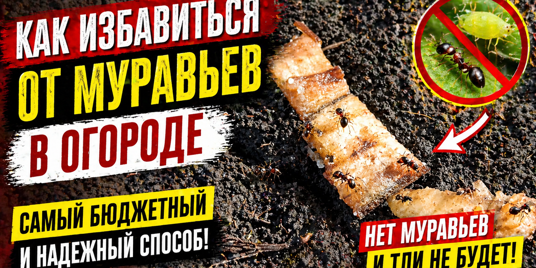 Как избавиться ОТ МУРАВЬЕВ В ОГОРОДЕ. Самый бюджетный и надежный способ. Нет муравьев и тли не будет