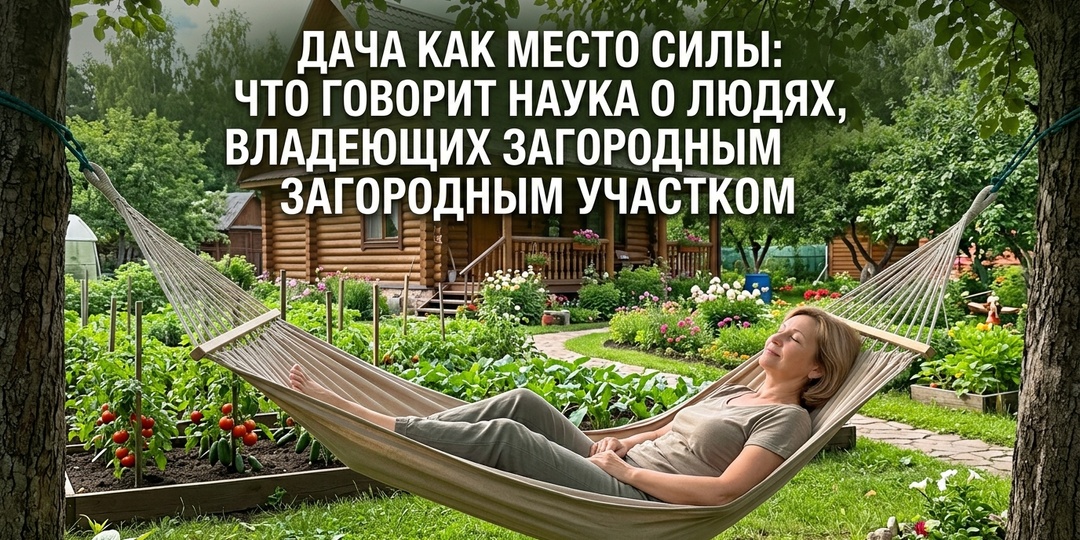 Дача как место силы: что наука говорит о людях, у которых есть загородный участок