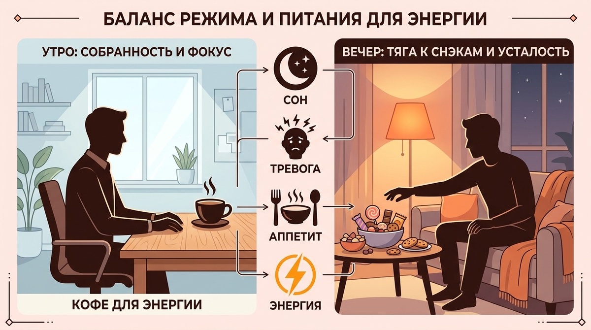 чашка утром отбивает аппетит, добавляет бодрости и помогает есть меньше. 