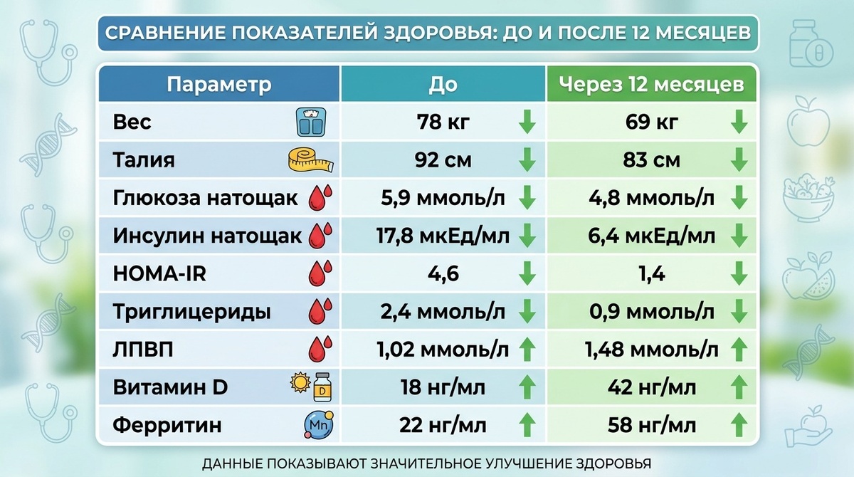 сравниельные показатели здоровья