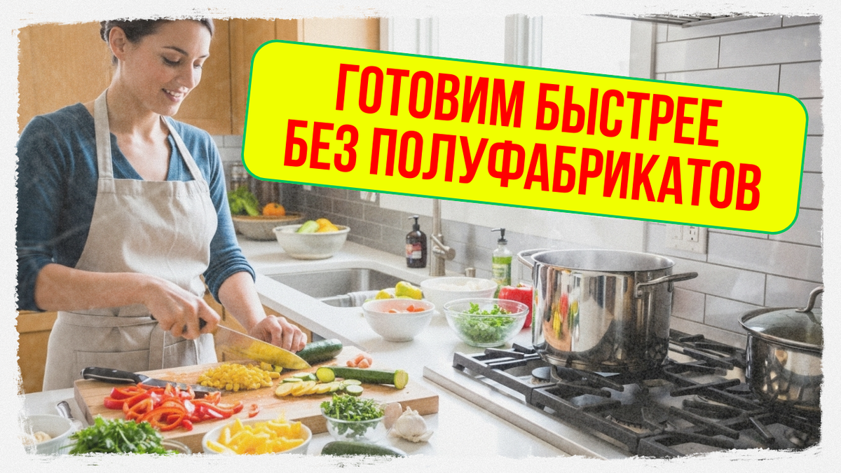Готовка быстрее — без полуфабрикатов.