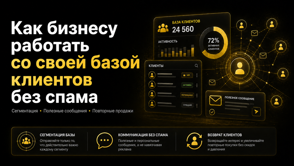 Как бизнесу работать со своей базой клиентов без спама