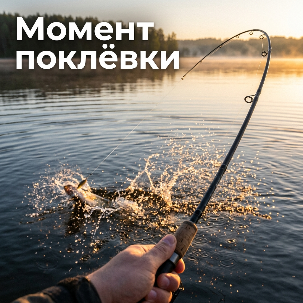 Спиннинг изогнулся при поклёвке щуки весной