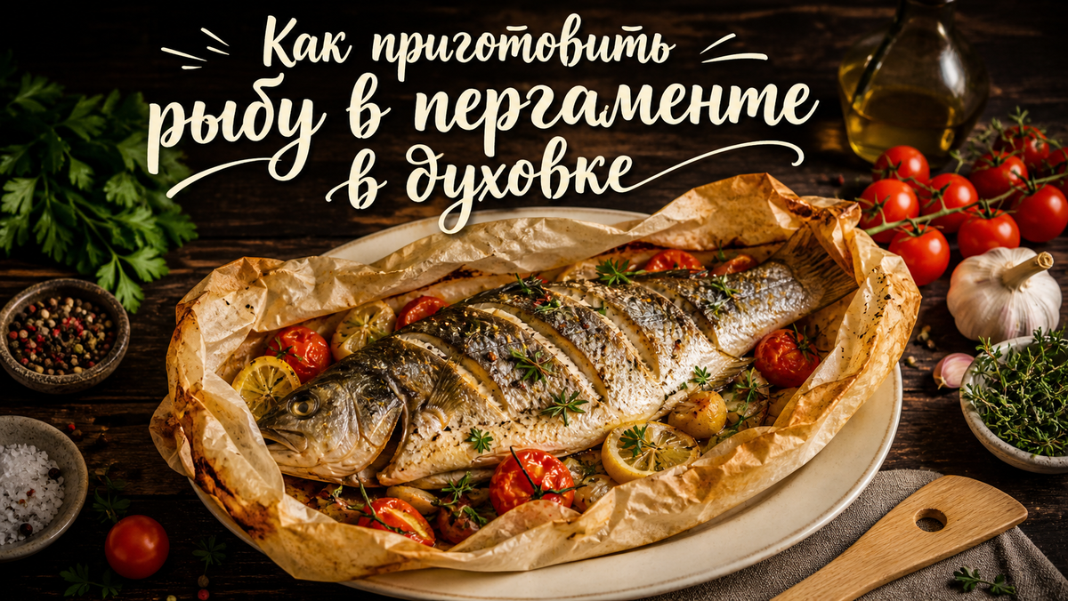 Рыба запеченная в пергаменте 