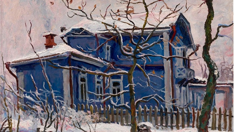 П.П.Кончаловский. "Первый снег. Синяя дача", 1938. Частное собрание. 