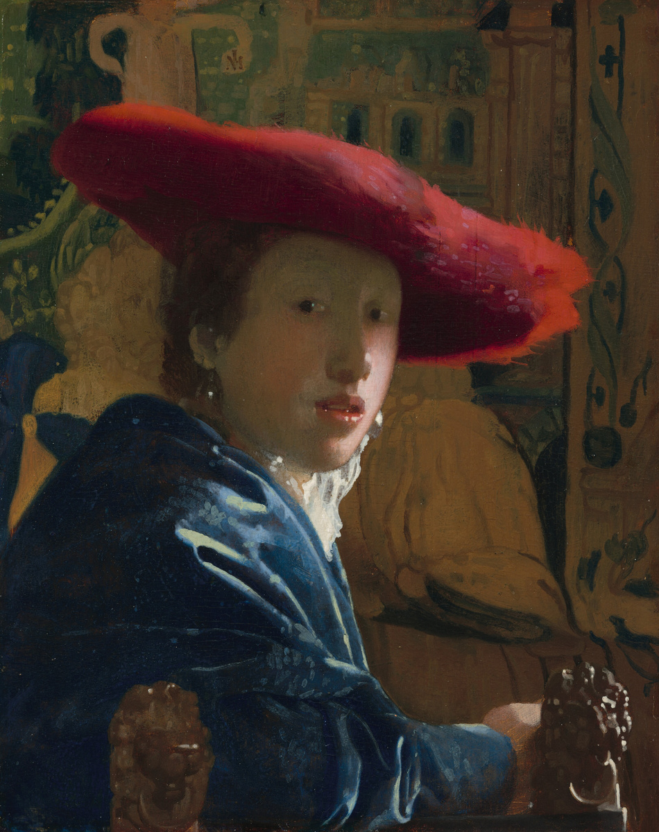 Girl with a Red Hat by Johannes Vermeer