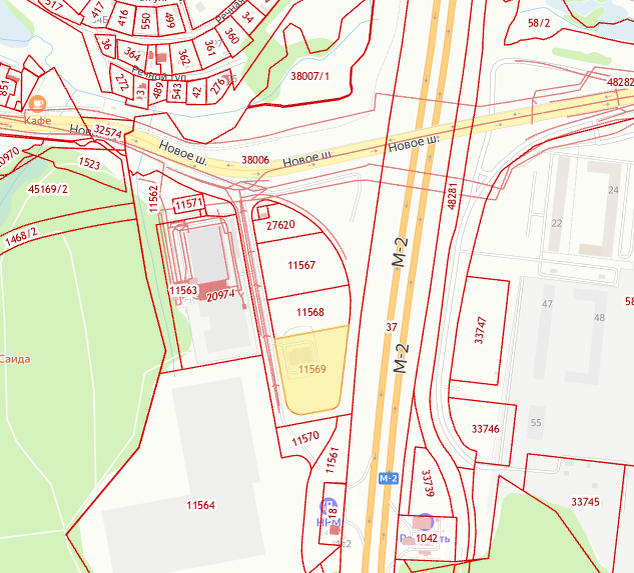 Данные с публичной кадастровой карты https://ik1map.roscadastres.com/map