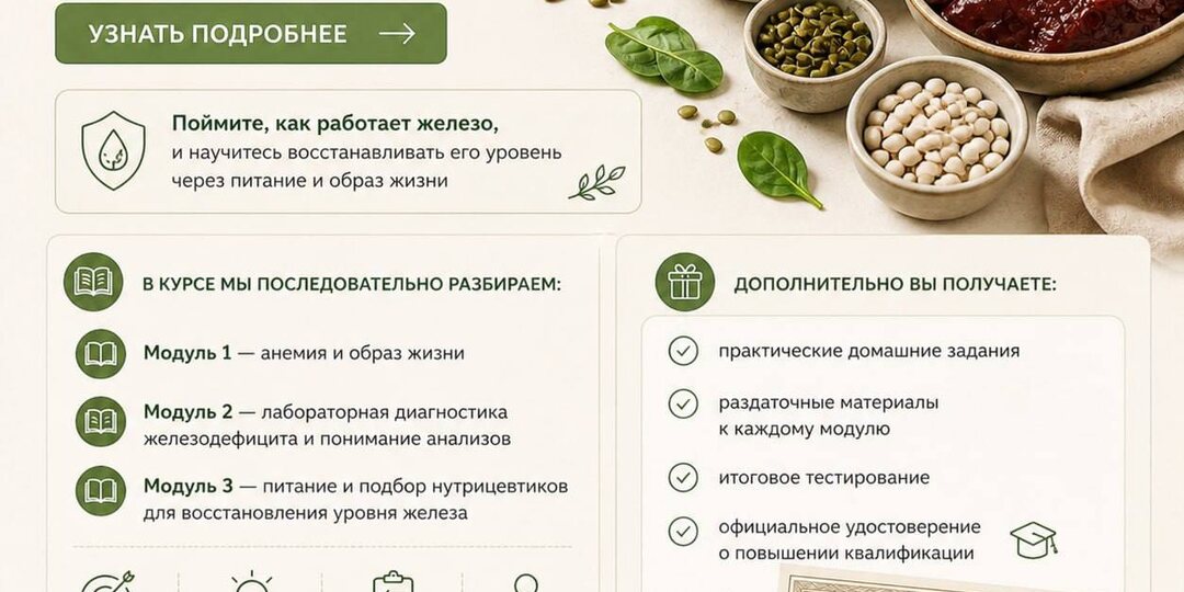 🩸 Один из самых частых дефицитов, о котором многие даже не догадываются