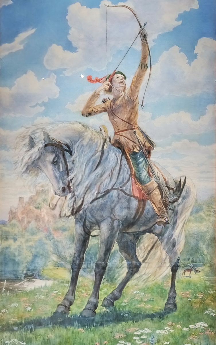 Лансере. Лучник. Эскиз гобелена