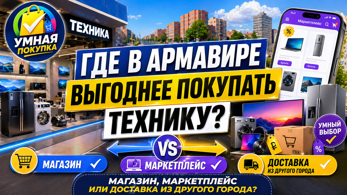 Где в Армавире выгоднее покупать технику: магазин, маркетплейс или доставка из другого города?