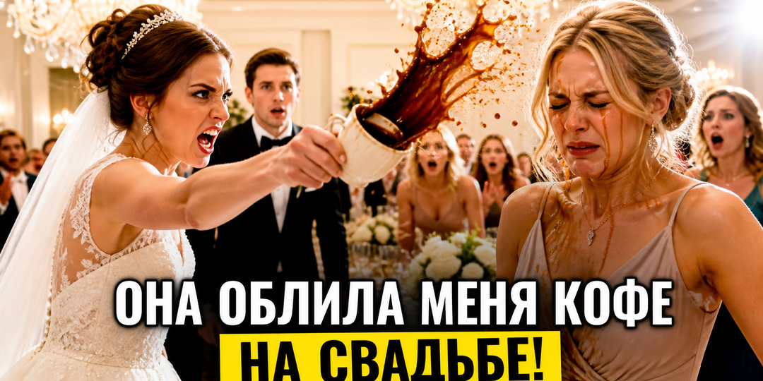 На свадьбе сестра облила меня кофе и крикнула: “Ты украла моего жениха!” — но через час весь зал узнал, кого она скрывала»