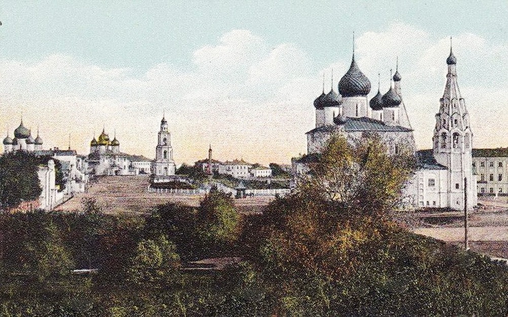 Ярославль, церковь Ильи Пророка и Пастуховский сад. Открытка начала XX века.