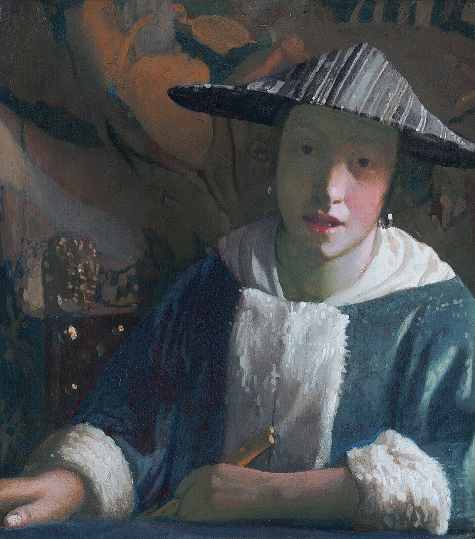 Girl with a Flute by Johannnes Vermeer
