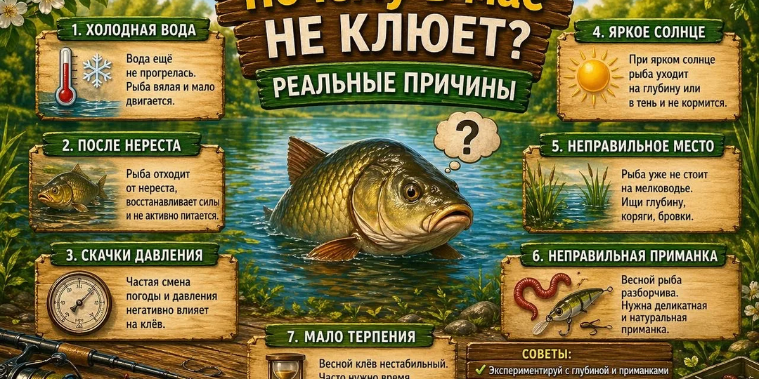 Почему в мае не клюёт — реальные причины, о которых редко говорят