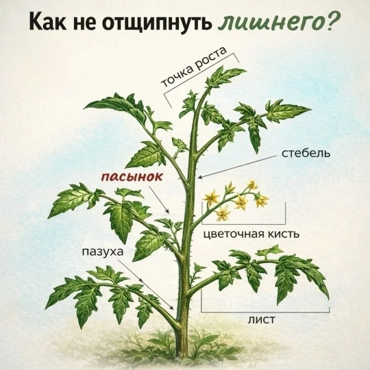 Томаты: не отщипни лишнего — иначе можно остаться без урожая 🍅✂️