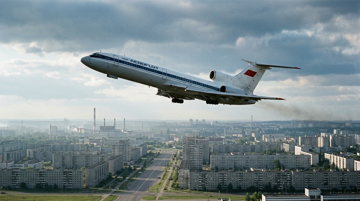 Ту-154 уходит в небо над Минском — 9 июня 1990 года