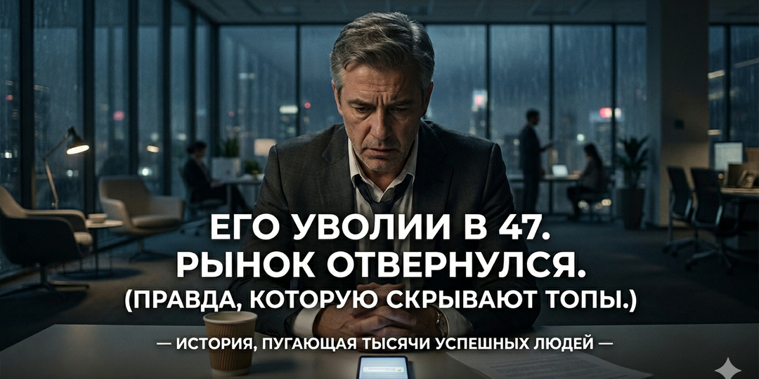 Его уволили в 47 - и рынок отвернулся: история топ-менеджера, которую боятся признать тысячи успешных людей