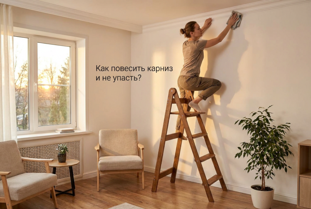    Пошаговое руководство по установке карниза своими руками. ecomebel