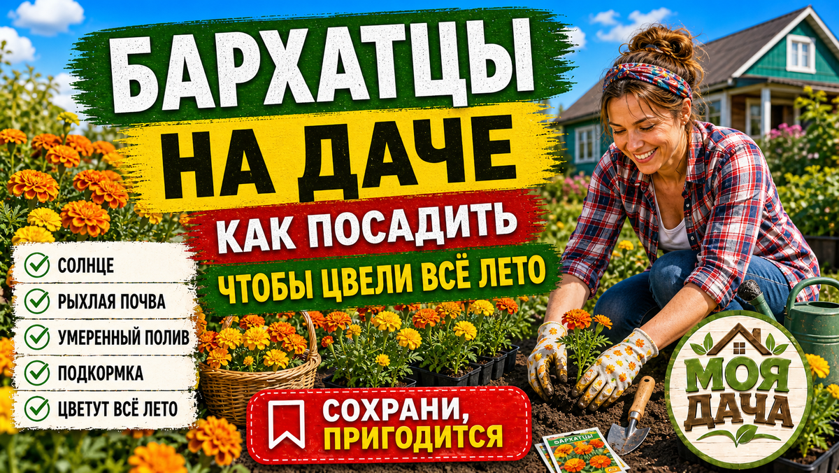 Как сажать бархатцы на даче: как посадить эти яркие цветы, чтобы они цвели всё лето