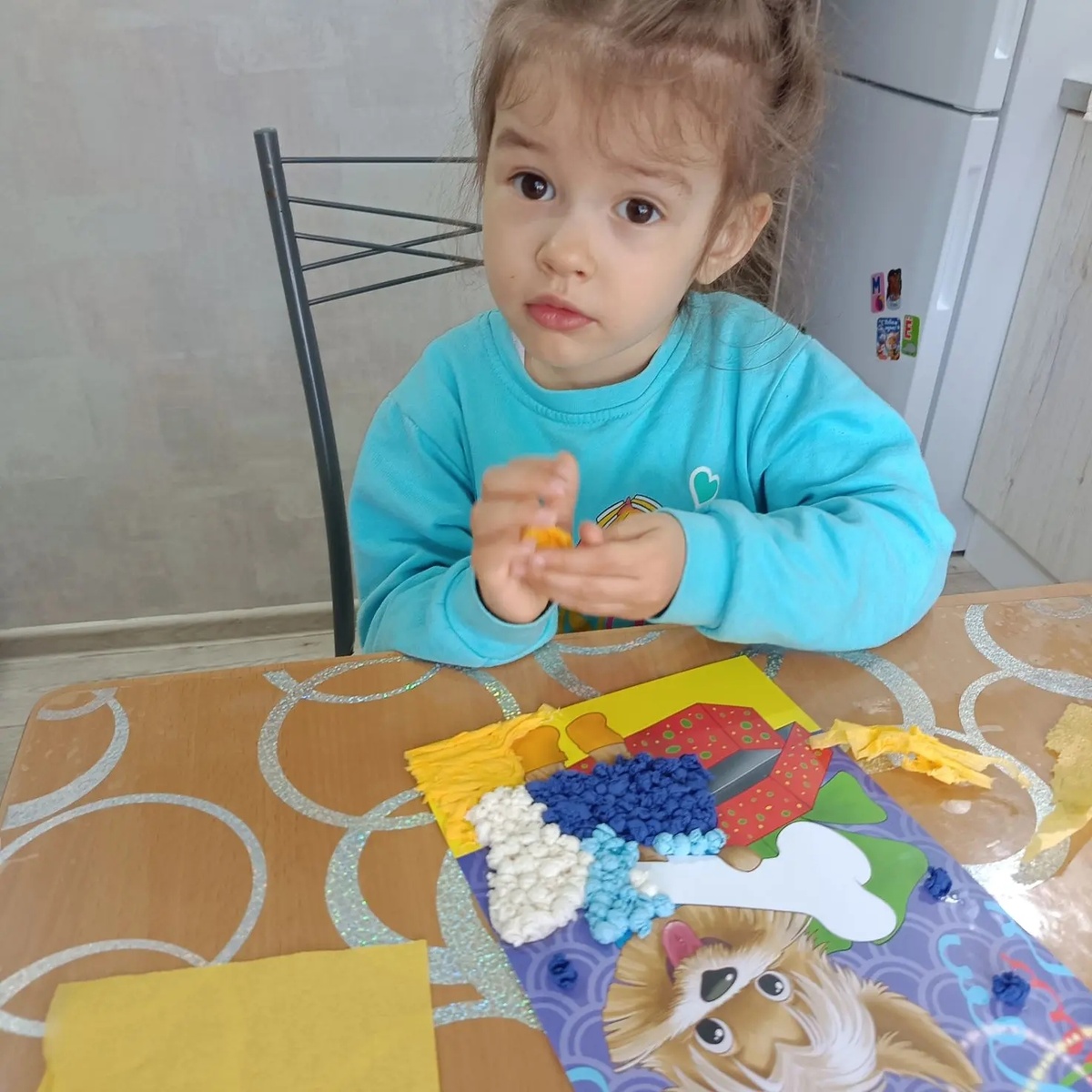 Аппликация с салфетками 